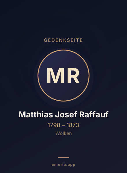 Gedenkportrait von Matthias Josef Raffauf