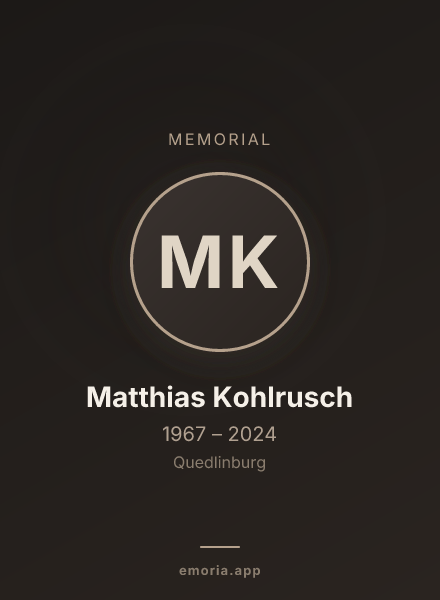 Memorial portrait of Matthias Kohlrusch