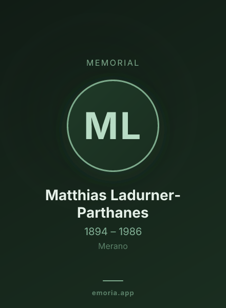 Memorial portrait of Matthias Ladurner-Parthanes