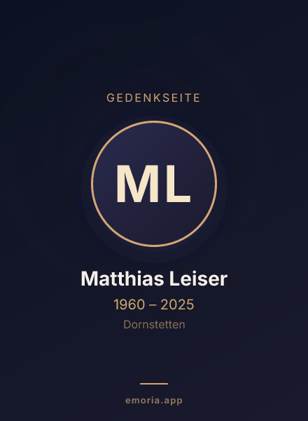 Gedenkportrait von Matthias Leiser