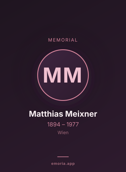 Memorial portrait of Matthias Meixner