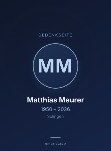 Gedenkportrait von Matthias Meurer