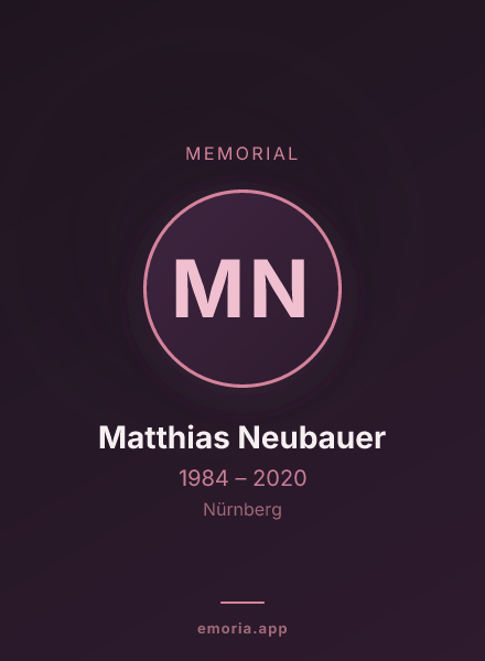 Memorial portrait of Matthias Neubauer