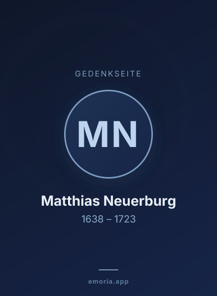 Gedenkportrait von Matthias Neuerburg