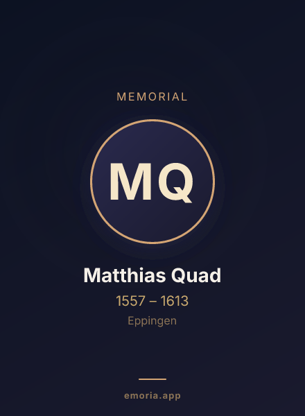 Memorial portrait of Matthias Quad