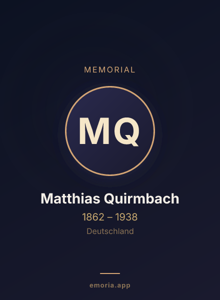 Memorial portrait of Matthias Quirmbach