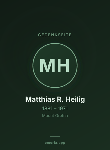 Gedenkportrait von Matthias R. Heilig