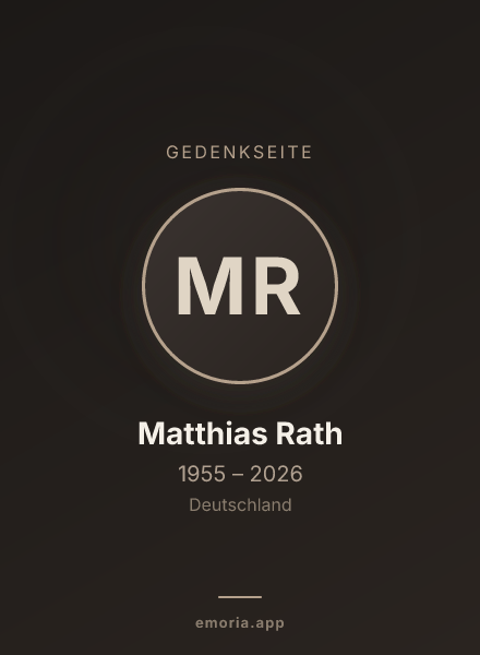 Gedenkportrait von Matthias Rath
