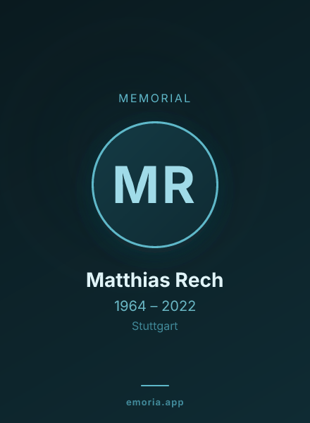 Memorial portrait of Matthias Rech