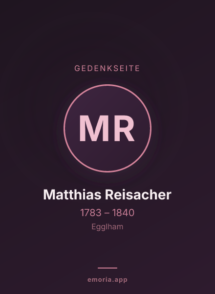 Gedenkportrait von Matthias Reisacher