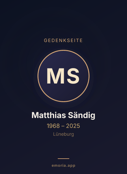 Gedenkportrait von Matthias Sändig