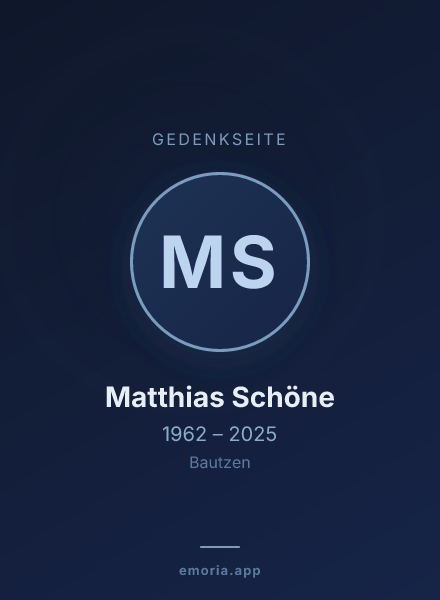 Gedenkportrait von Matthias Schöne