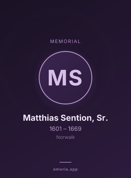 Memorial portrait of Matthias Sention, Sr.