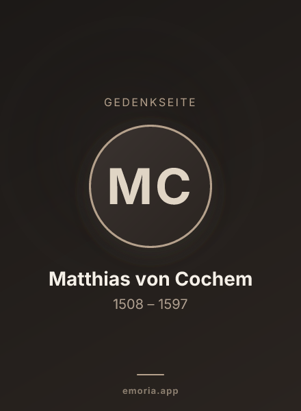 Gedenkportrait von Matthias von Cochem