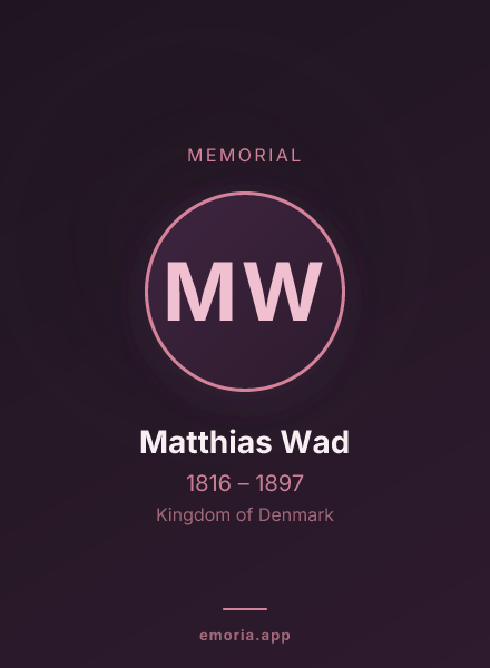 Memorial portrait of Matthias Wad