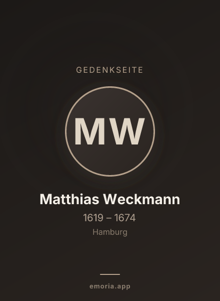 Gedenkportrait von Matthias Weckmann
