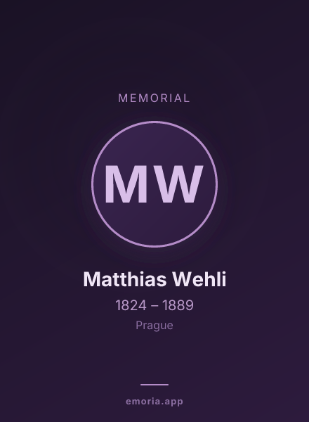 Memorial portrait of Matthias Wehli