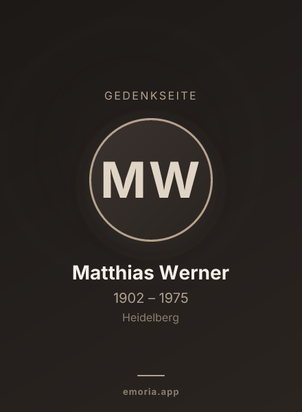 Gedenkportrait von Matthias Werner