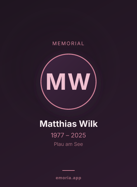 Memorial portrait of Matthias Wilk