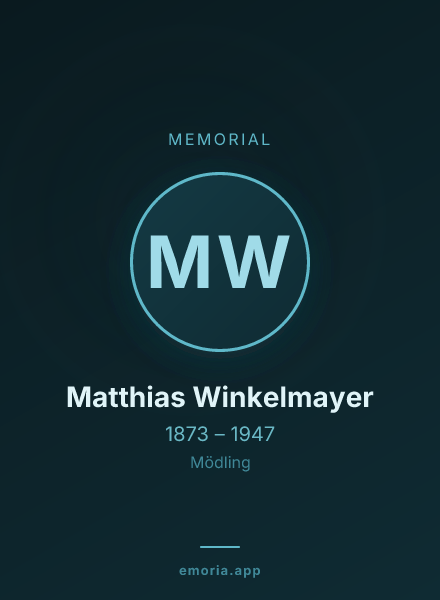 Memorial portrait of Matthias Winkelmayer