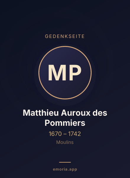 Gedenkportrait von Matthieu Auroux des Pommiers