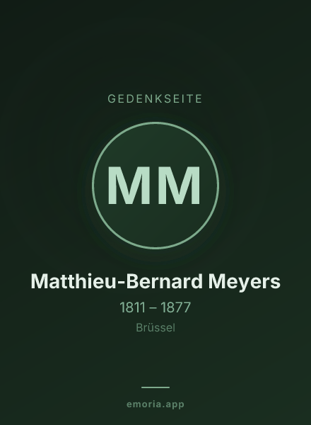 Gedenkportrait von Matthieu-Bernard Meyers