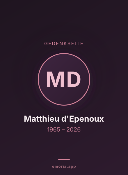 Gedenkportrait von Matthieu d'Epenoux