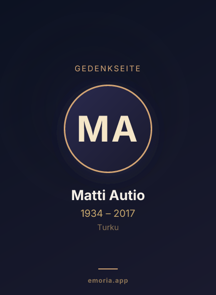 Gedenkportrait von Matti Autio