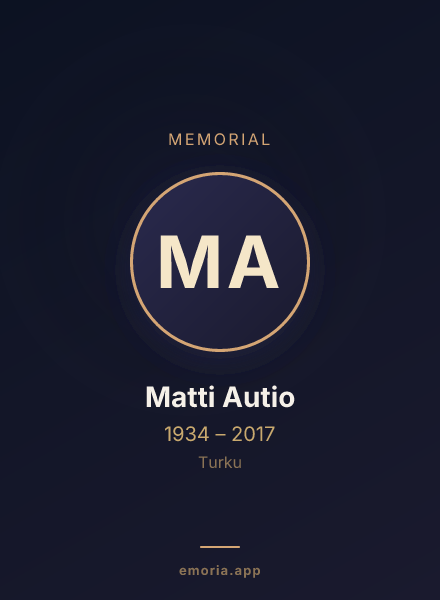 Memorial portrait of Matti Autio