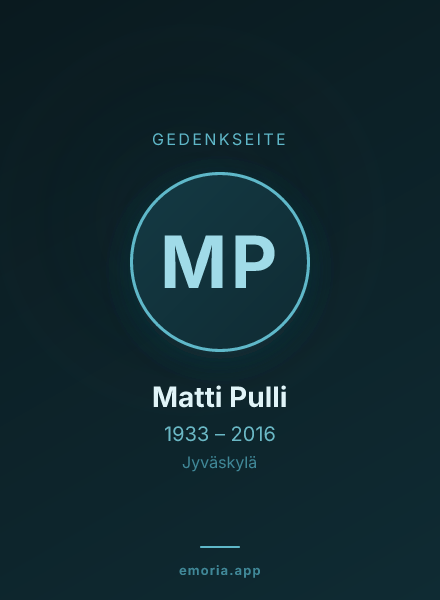 Gedenkportrait von Matti Pulli