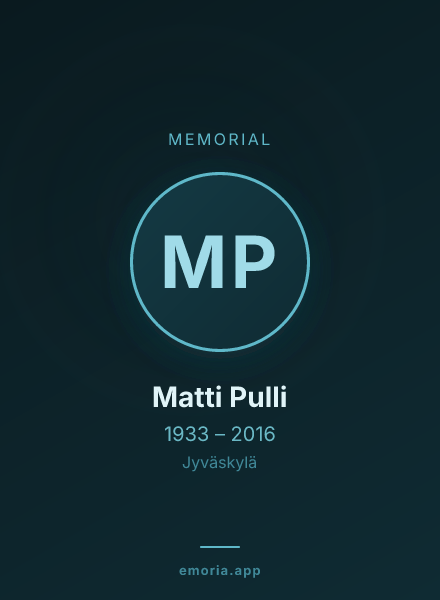 Memorial portrait of Matti Pulli