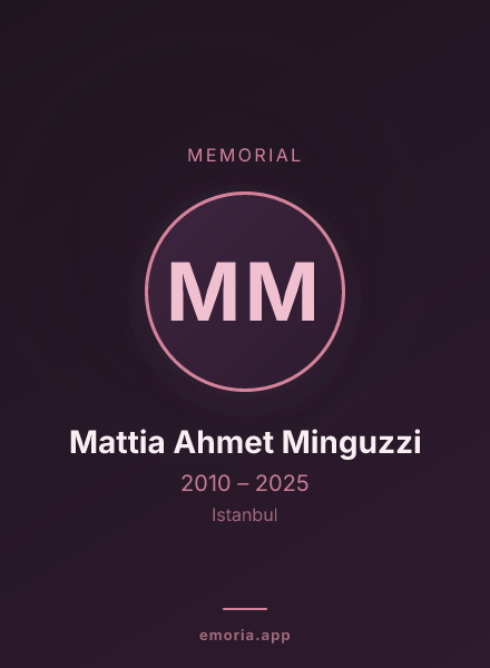 Memorial portrait of Mattia Ahmet Minguzzi