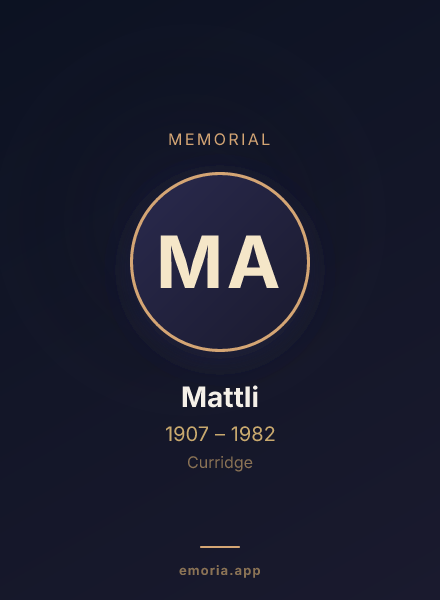 Memorial portrait of Mattli