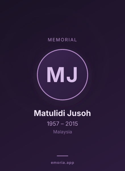 Memorial portrait of Matulidi Jusoh
