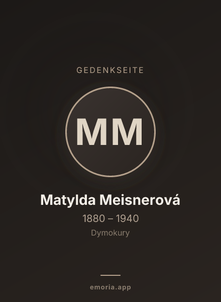 Gedenkportrait von Matylda Meisnerová