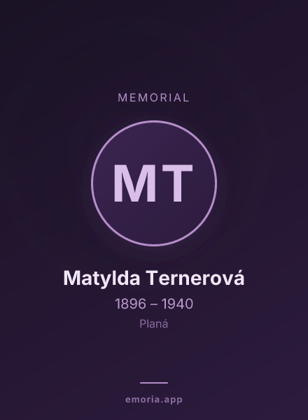 Memorial portrait of Matylda Ternerová