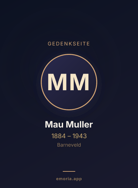 Gedenkportrait von Mau Muller