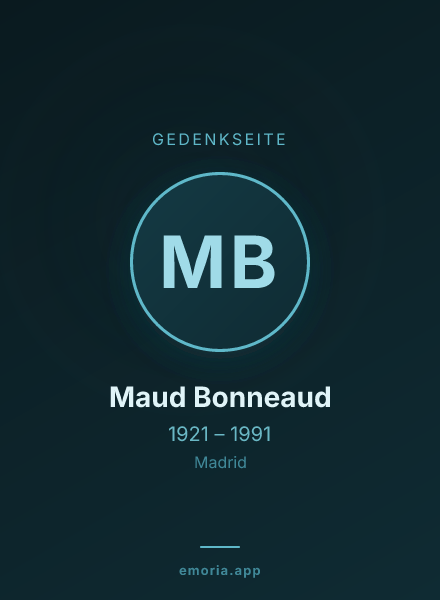 Gedenkportrait von Maud Bonneaud