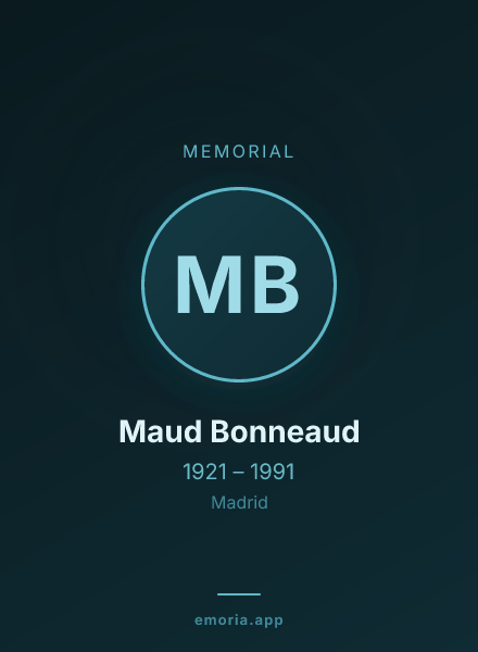 Memorial portrait of Maud Bonneaud