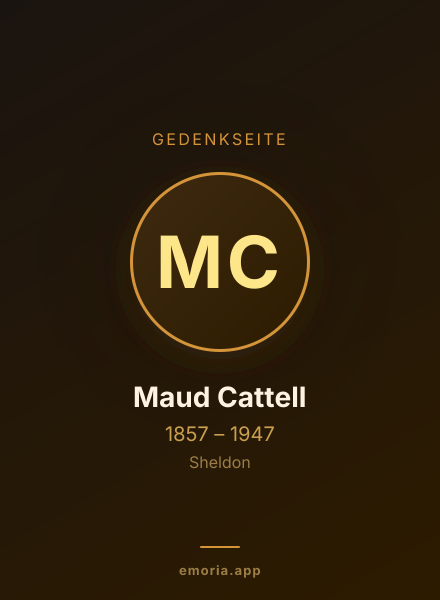 Gedenkportrait von Maud Cattell