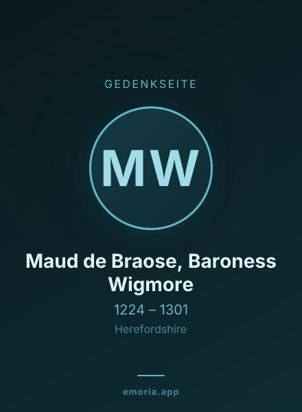 Gedenkportrait von Maud de Braose, Baroness Wigmore