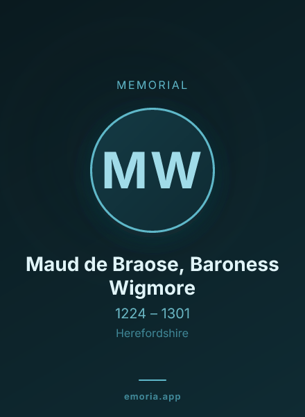 Memorial portrait of Maud de Braose, Baroness Wigmore