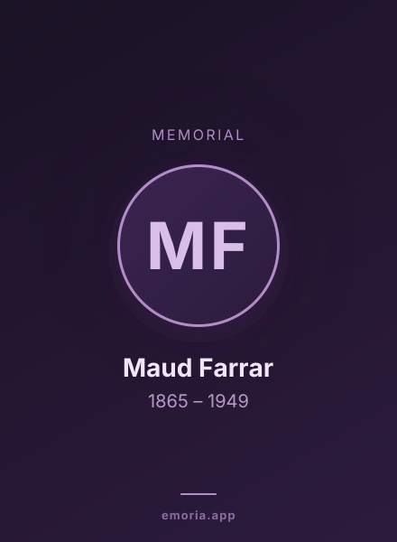 Memorial portrait of Maud Farrar