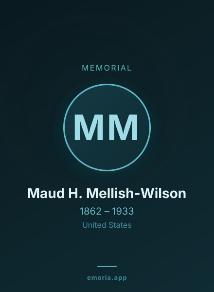 Memorial portrait of Maud H. Mellish-Wilson