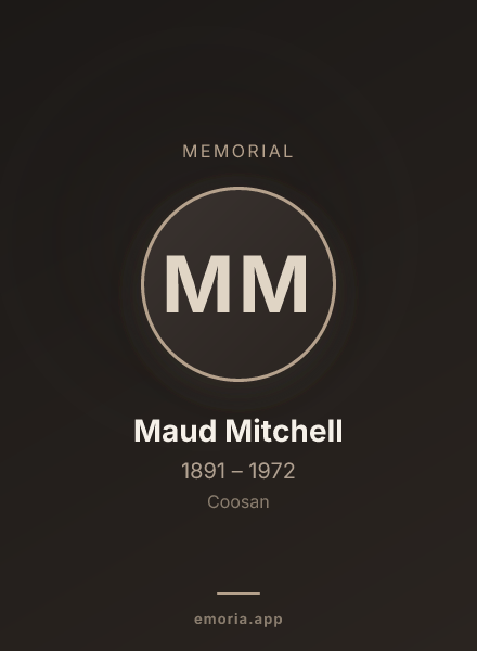 Memorial portrait of Maud Mitchell