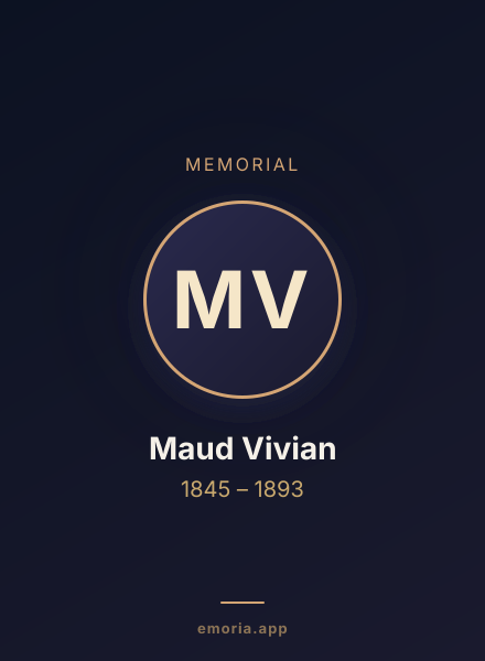 Memorial portrait of Maud Vivian
