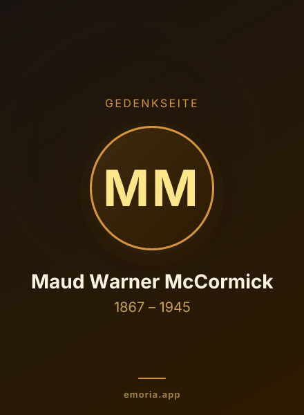 Gedenkportrait von Maud Warner McCormick