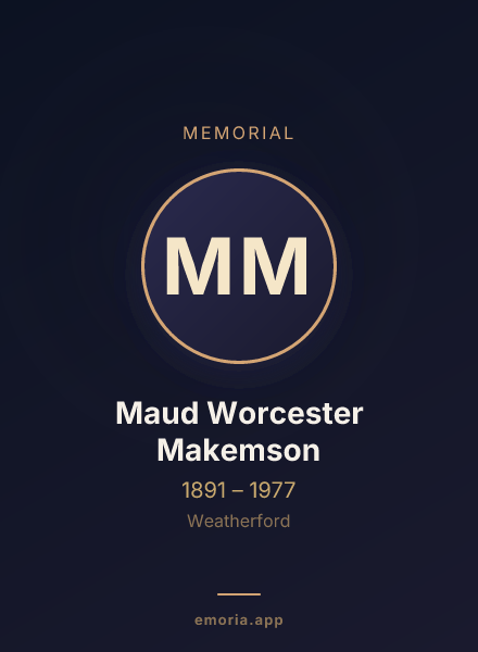 Memorial portrait of Maud Worcester Makemson