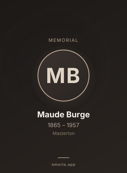 Memorial portrait of Maude Burge