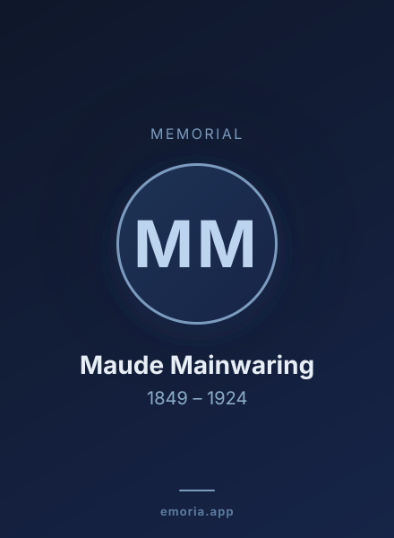 Memorial portrait of Maude Mainwaring